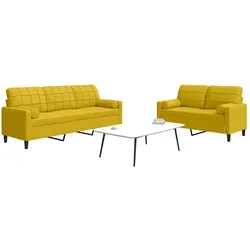 vidaXL, Sofa + Bettsofa, Kenneth with pillows &footstool (2-Sitzer, 3-Sitzer)