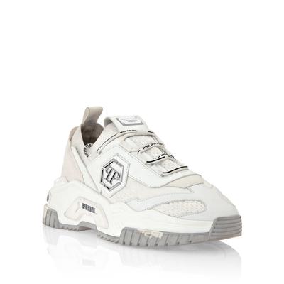 Sneaker PHILIPP PLEIN "Predator", Herren, Gr. 44, Normalschaft, weiß (01, weiß), Schuhe Sneaker