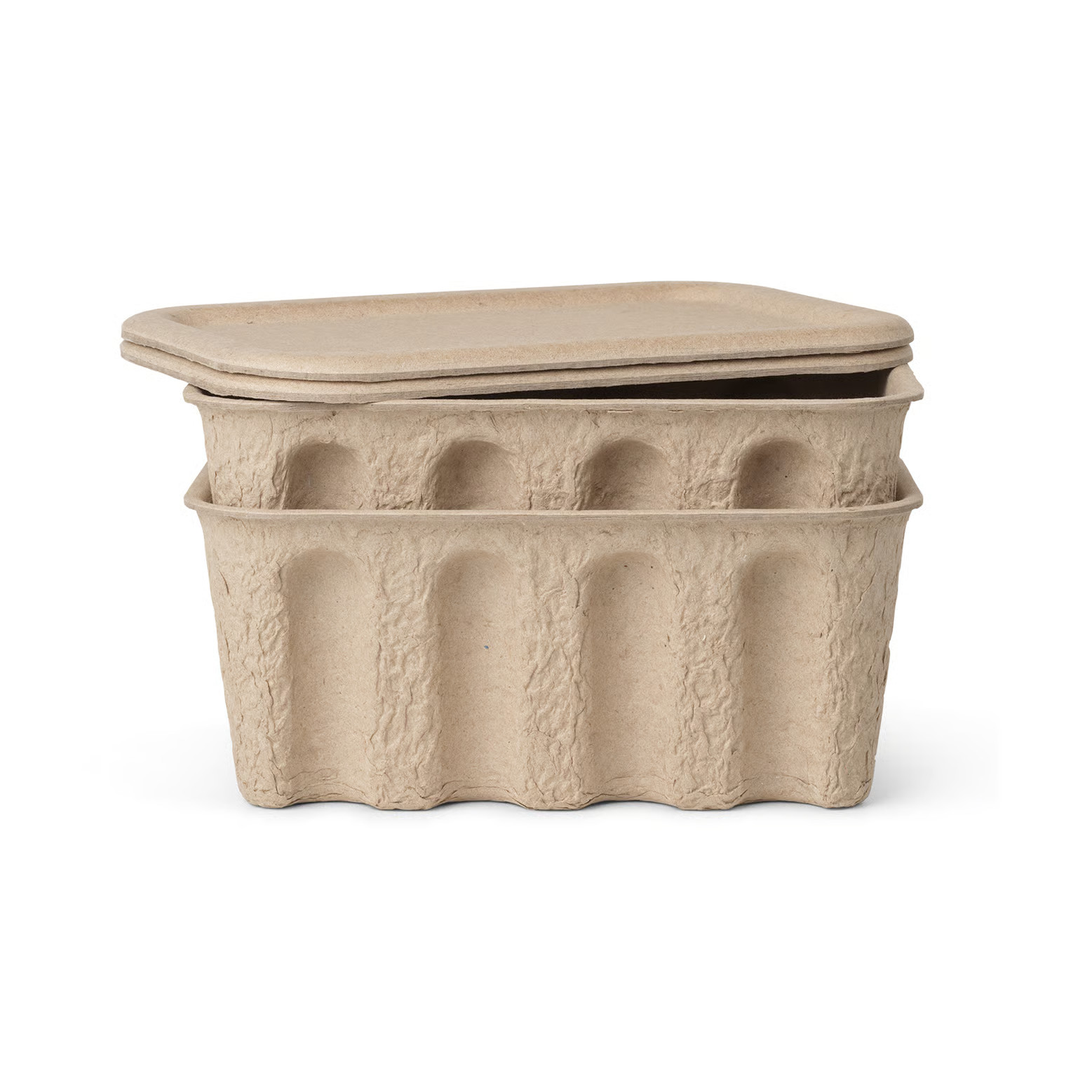 Ferm Living Ferm opbergdoos papier klein 2-pack Bruin/Beige