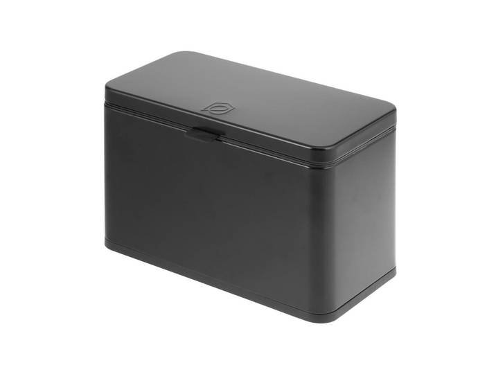 eluno Biomülleimer 3 Liter, Edelstahl, schwarz, Schwarz, Metall, 26x17x14 cm, Haushalt & Reinigung, Reinigung, Mülleimer & Abfallsammler