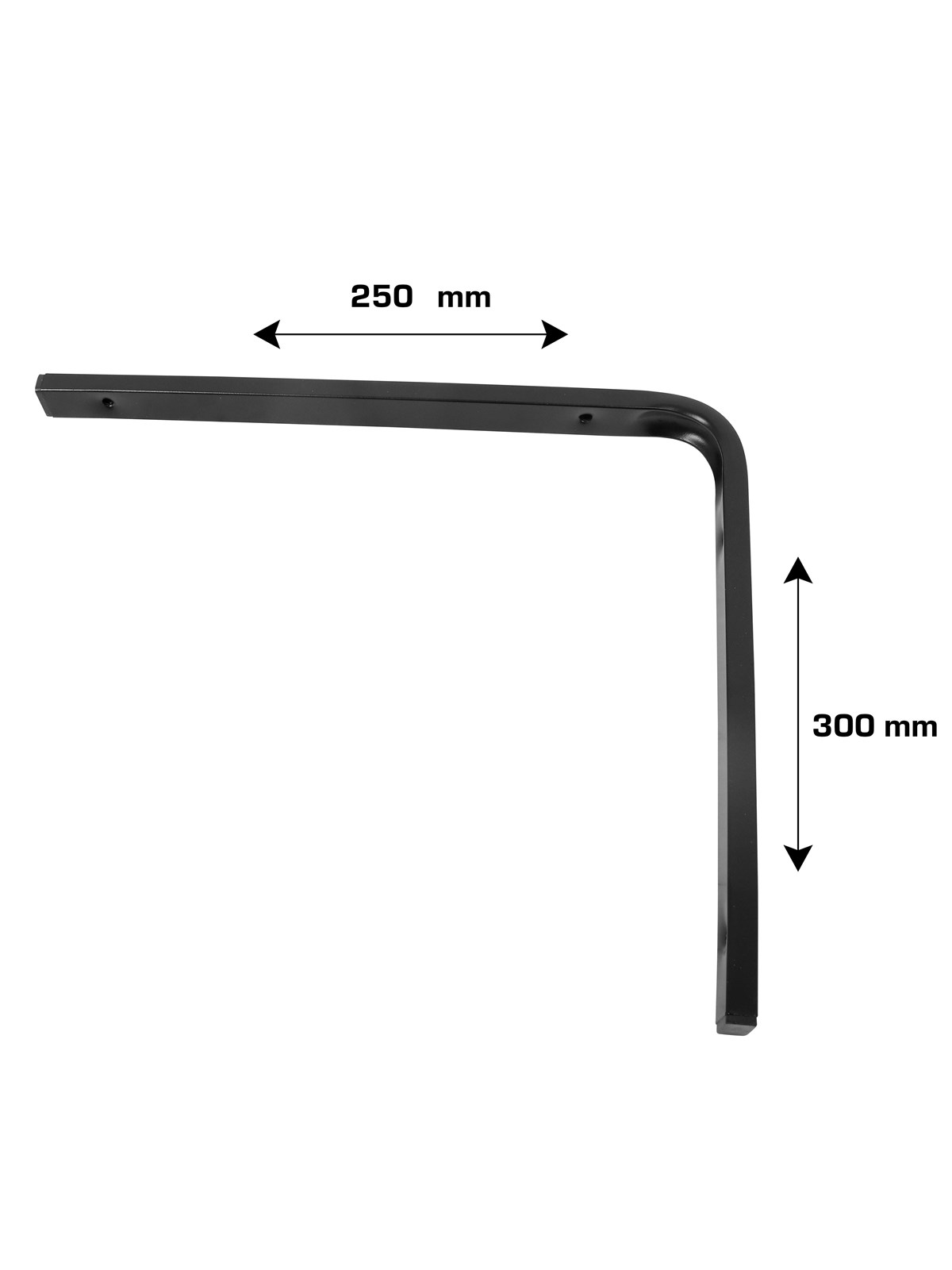 Home>it Shelf bracket F profile 250 x 300mm - black