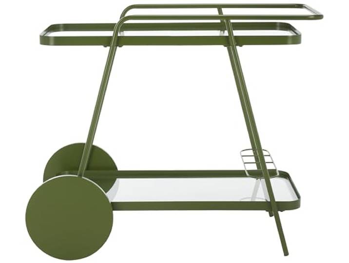 SAFAVIEH Modern 2 Etagen Barwagen, Grün, 91 x 47 x 76
