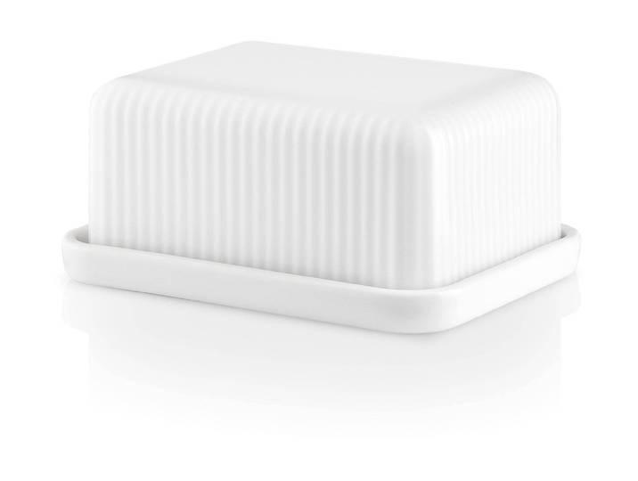 Butterdose EVA SOLO Legio Nova , weiss (weiß), B:12,6cm H:6cm L:10cm, Keramik, Lebensmittelaufbewahrungsbehälter, Butterdose