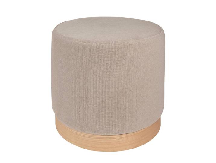 Pouf rond gris