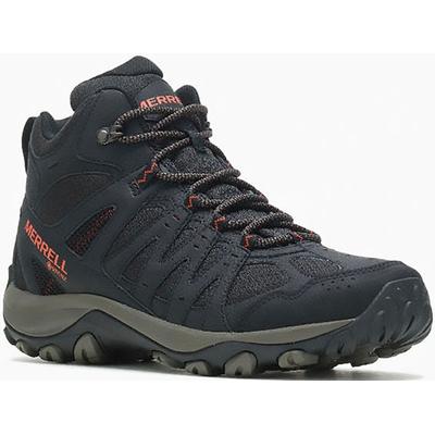 Wanderschuh MERRELL "ACCENTOR 3 SPORT MID GORETEX", Herren, Gr. 46,5, orange (schwarz, orange), Synthetik, Textil, Schuhe Wanderschuh, wasserdicht