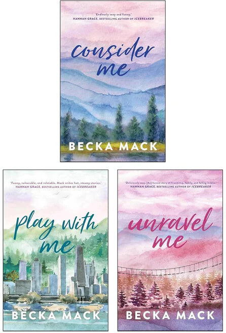 Simon & Schuster Playing For Keeps Series by Becka Mack - 3 Book Paperback Set - Consider Me, Play with Me, Unravel Me - Hockey Romance