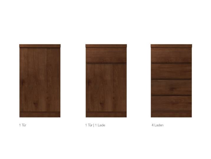 Kommode Kernbuche Dunkel „Patrizia“ 50 cm Massivholz Buche Dunkel