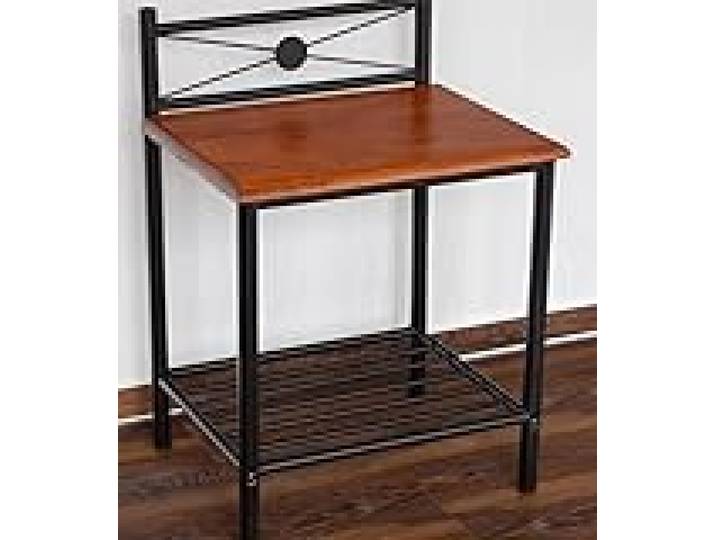 DECOSHOP26 Table de Chevet/Nuit en en métal et Bois 64x45x35 cm MOC06004