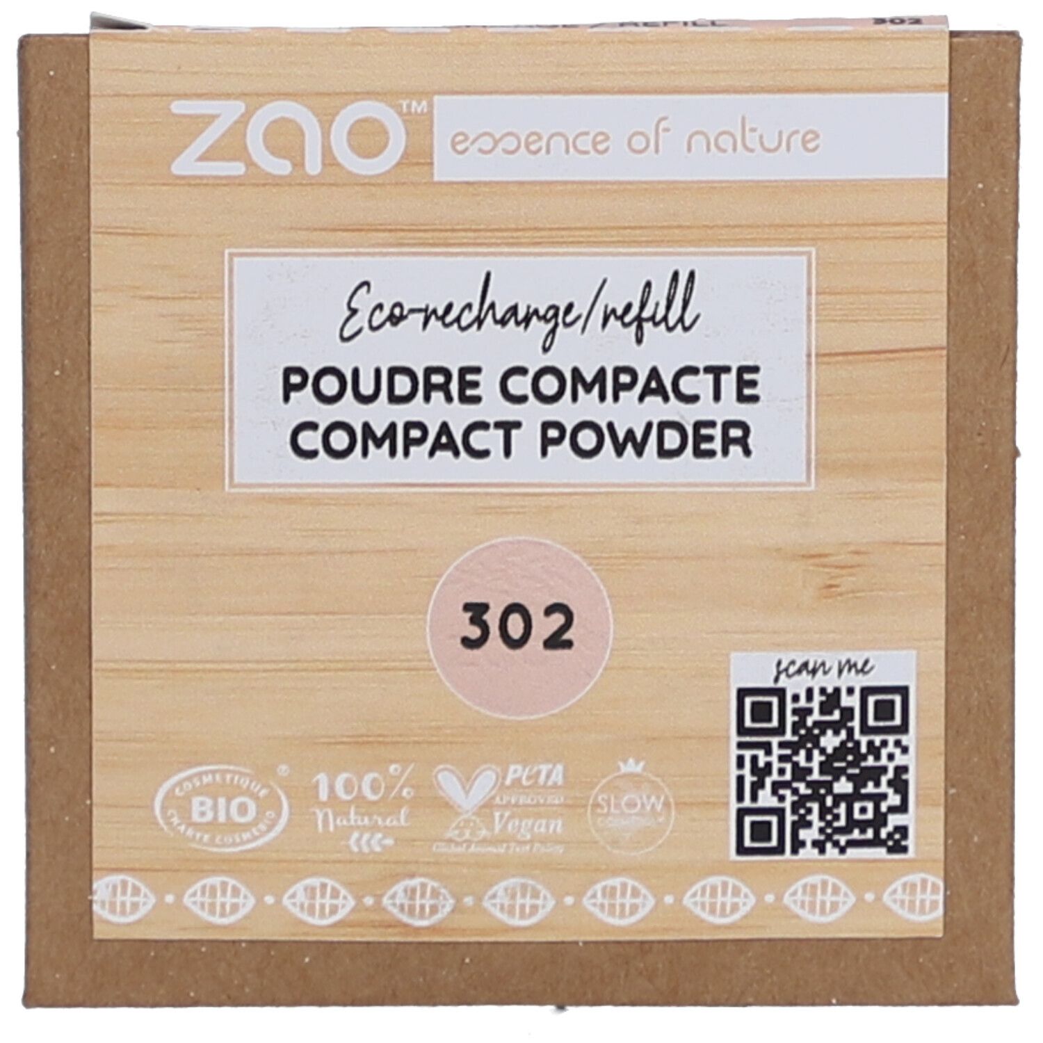 ZAO Rech PDR Comp 302 Beig Orange 9 g Puder