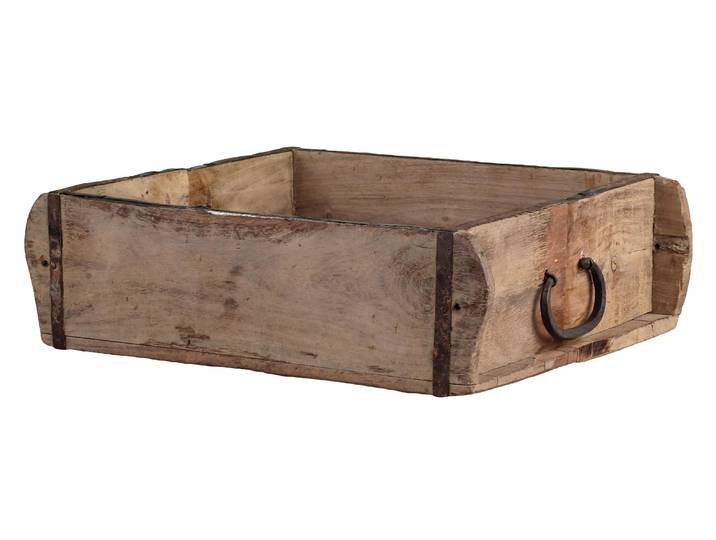 Holzkiste CHIC LIVING alte Backsteinform doppelt , braun, B:25,5cm H:7,5cm, Aufbewahrungsboxen, Holzkiste