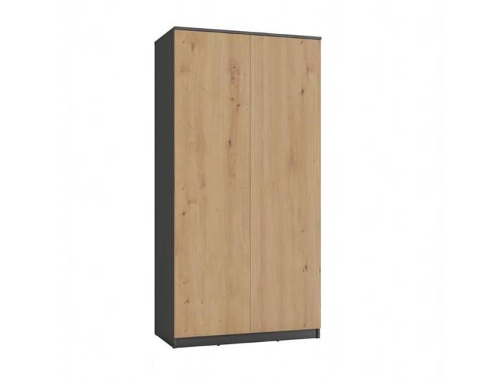 Armoire double style scandinave chambre à coucher - HUCOCO - ESME - 90x50x180 - 2 portes - Dressing