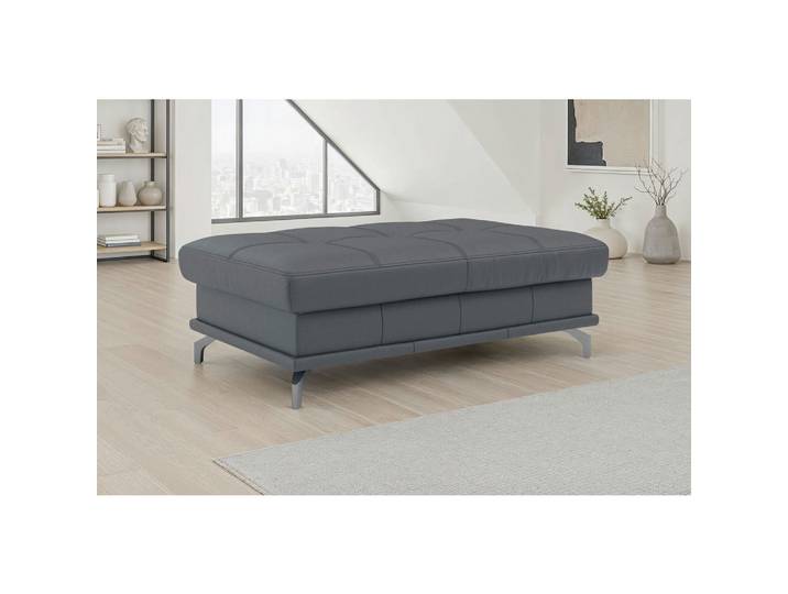 Sit & More Hocker Costello E, Schwarz, Metall, Echtleder, Nappaleder, rechteckig, 133x47x72 cm, Wohnzimmer, Hocker, Sitzhocker