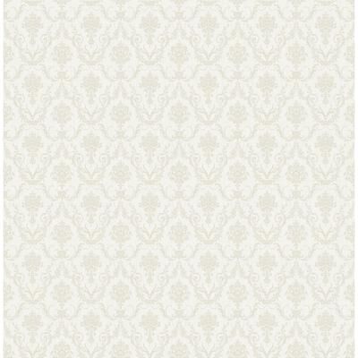 Seabrook Designs Brynn Damask Unpasted Wallpaper