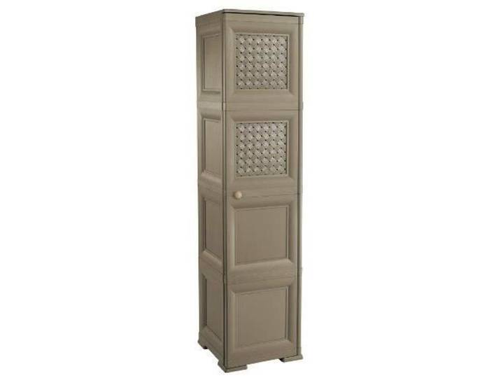 Tontarelli 8085569909 Meuble Colonne 4 Compartiments Porte Ajourée Omnimodus Plastique Chocolat - 8085569909EAN