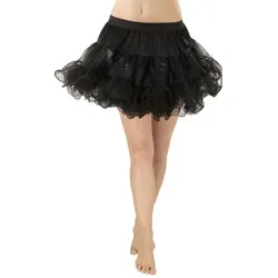 Soft-Tüll Petticoat für Kinder, schwarz, 3-lagig
