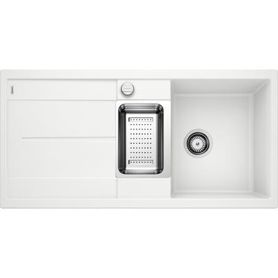 Granitspüle BLANCO "METRA 6 S", weiß, B:100cm, Verbundwerkstoff, Küchenspülen, aus SILGRANIT, inkl. Edelstahl Multifunktionsschale