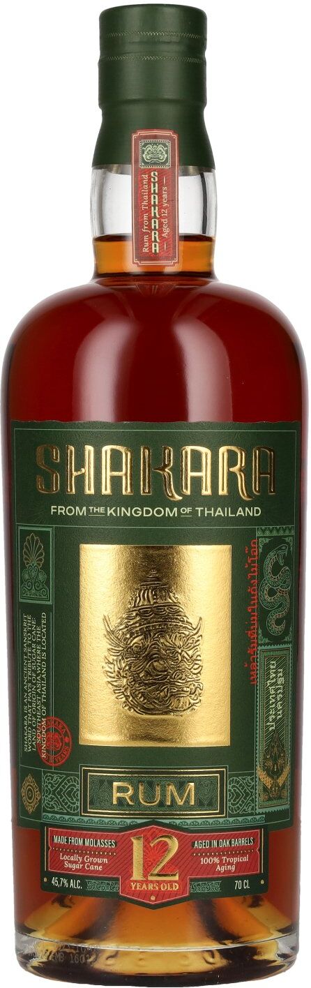 SHAKARA 12 Years Old Thailand Rum 45,7% Vol. 0,7l