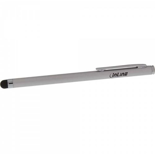 InLine Stylus, Stift für Touchscreens von Smartphone und Tablet, silber