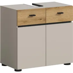Waschbeckenunterschrank Aqua Eichefarben/Kaschmir