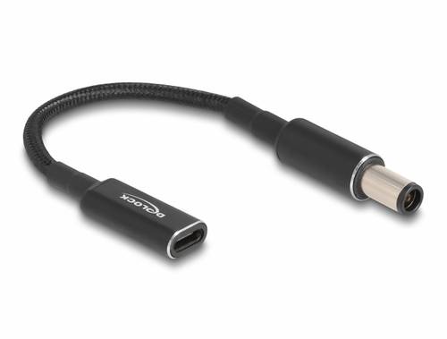 Delock USB-Ladekabel USB-C Buchse, DC Stecker 5,0mm 0.15m Schwarz 60032