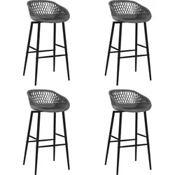 vidaXL Barhocker 4 Stk. Grau