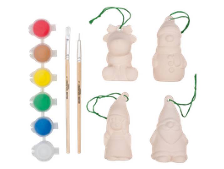 CRELANDO® Set de peinture de figurines de Noël