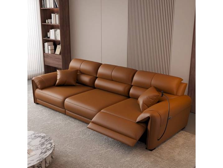 Canapés en cuir véritable italien, extensibles, pour appartements, chambres, canapés droits, canapé confortable pour cinéma, meubles de salon, maison