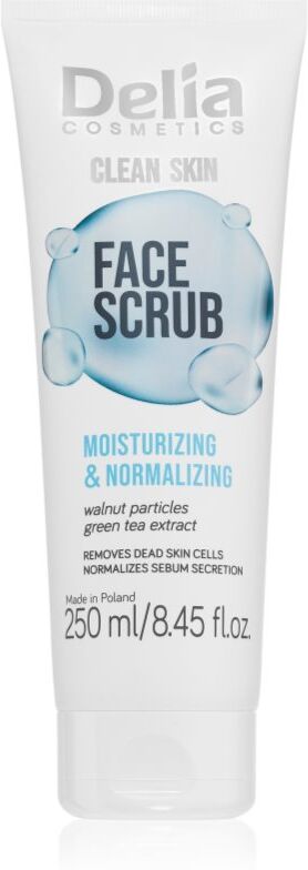 Delia Cosmetics Clean Skin moisturising facial scrub 250 ml