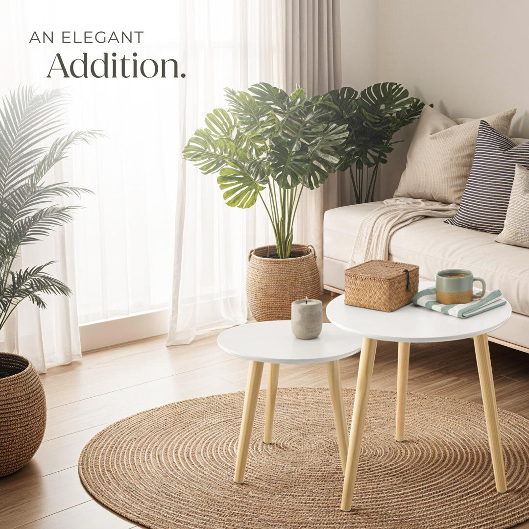 Norden Home Coffee Table White 50.5cm H X 45cm W X 45cm D