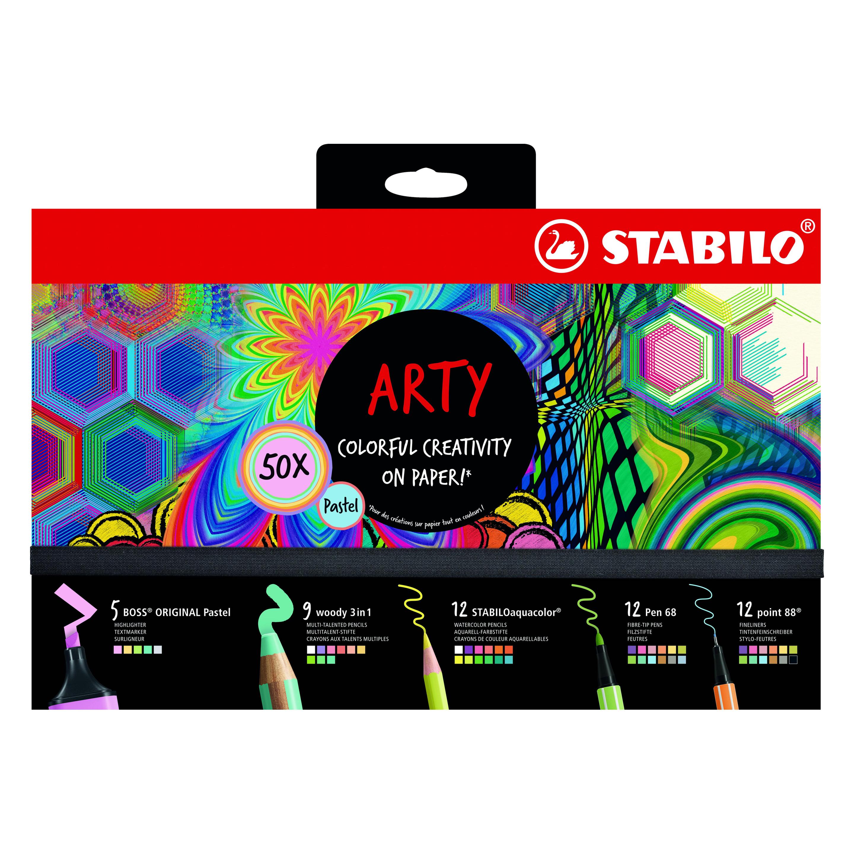 Stabilo Mixed Pastell Arty (50x) (77/6-2-20)