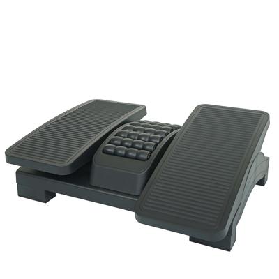 Décoshop26 - Fußstütze mit Massagerollen Fußablage verstellbarer Neigung und Höhe schwarzer Kunststoff 04_0010188 04_0010188