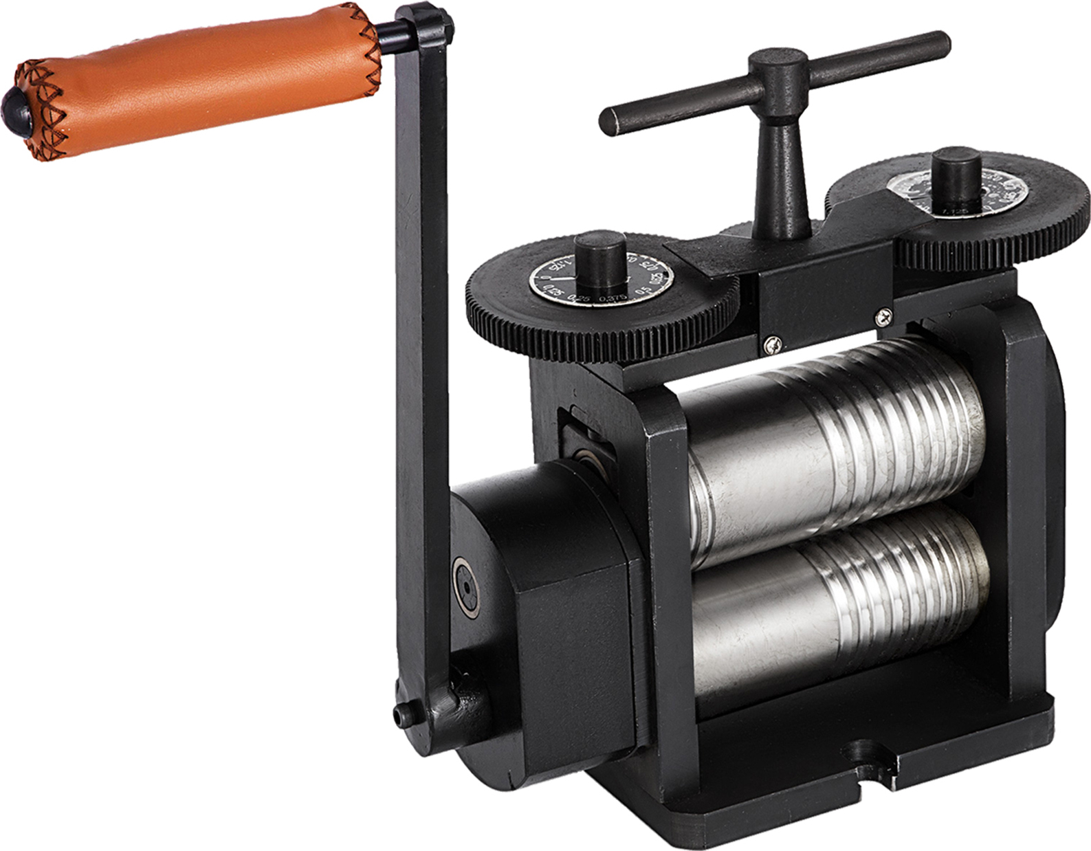 VEVOR Manuelle Rolling Mill Kombination Walzwerk 130mm Handwalzwerk Maschine 65mm Maschine Schmuck mit Gute Verschleißfestigkeit Tablettierung Vierkantdraht für Schmuck Design und Reparatur