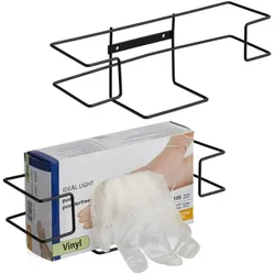 Relaxdays Handschuhspender 2er Set Schwarz
