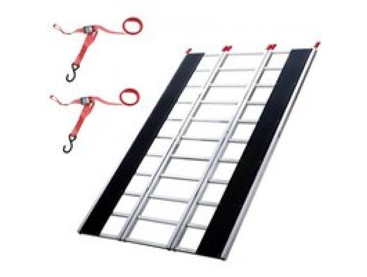 VEVOR Auffahrrampe, Verladerampe, Autorampe 680 kg, extra breite Verladeschiene, Auto Laderampe 2160 x 1375 mm, Dreifach faltbare Rampe, für Motorrad, Anhänger, ATV, UTV, Gartentraktor, Rasenmäher