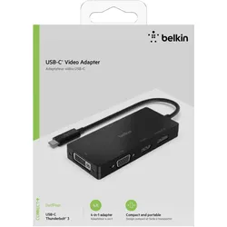 Belkin - Videoadapter - USB-C (M) bis HD-15 (VGA), DVI-I, HDMI, DisplayPort (W) ...