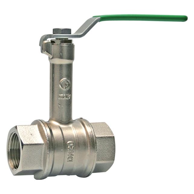 Pettinaroli TEA belagt kuglehane 1 1/4" muffe/muffe med lang hals (51L 1.1/4")