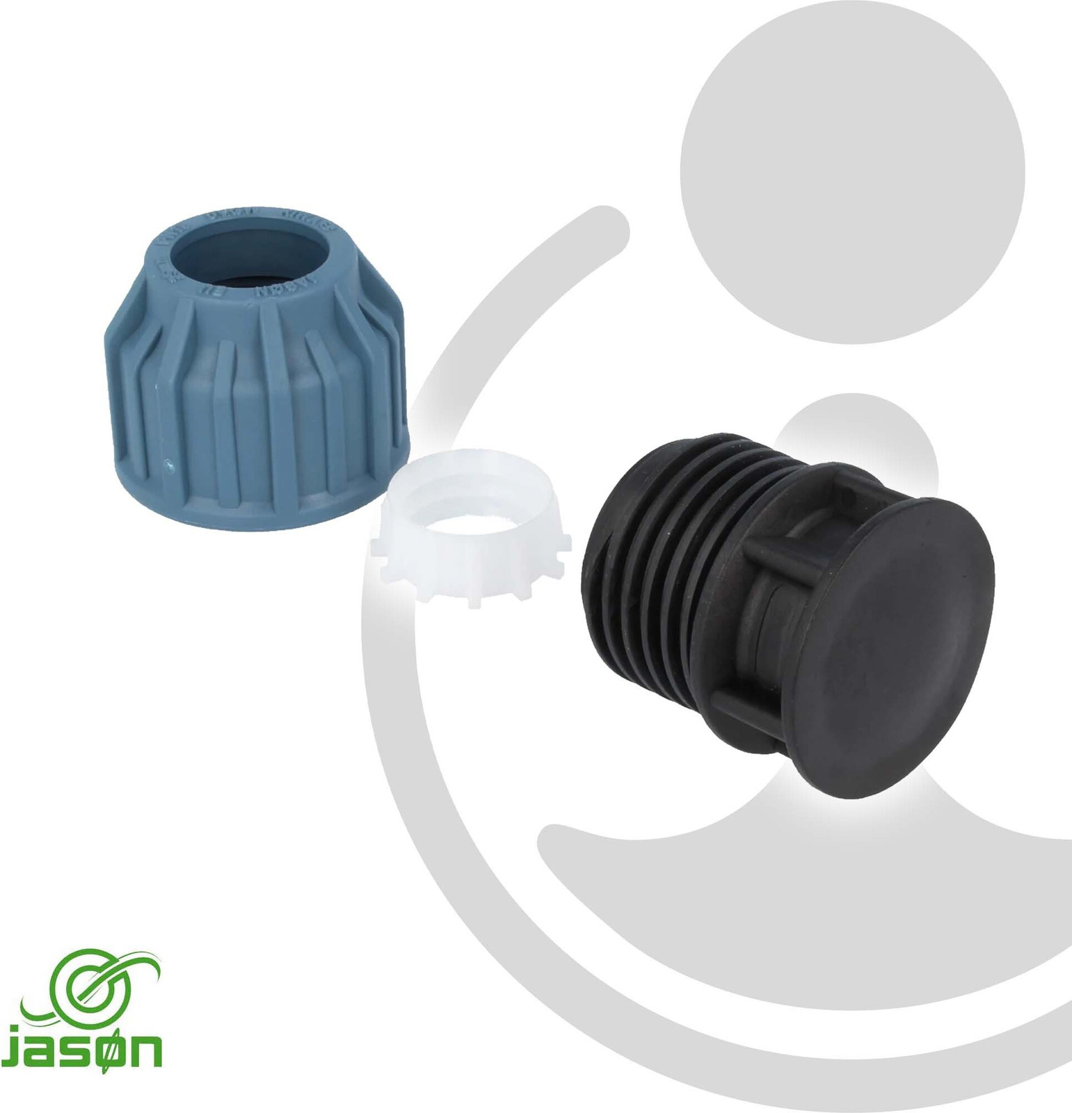 Jason & Vogue PP-klem-eindstuk, diameter 16 mm, DVGW-goedgekeurd