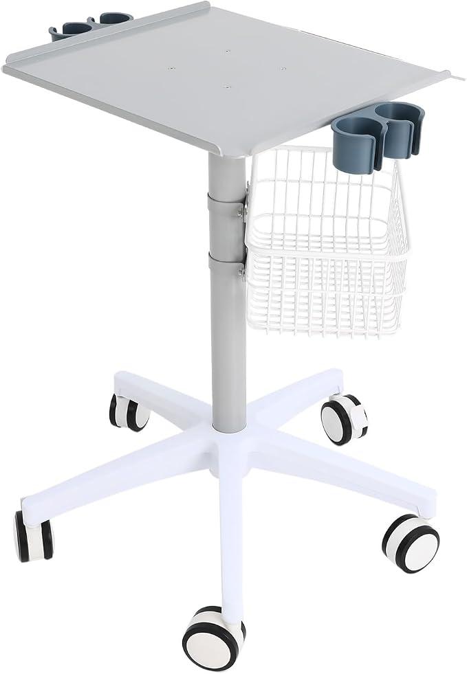 Beauty Salon Trolley Mobiler Rollwagen Medizinischer Wagen Labortischwagen Gerätewagen mit großer Tischplatte 49 x 43 cm Höhenverstellbar 85-110 cm