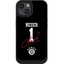 Nivocase Handyhülle für Apple iPhone 15 Hülle NIVOpure Case Schwarz FC Bayern München FCB Manuel Neuer (Apple iPhone 15), Smartphone Hülle, Schwarz