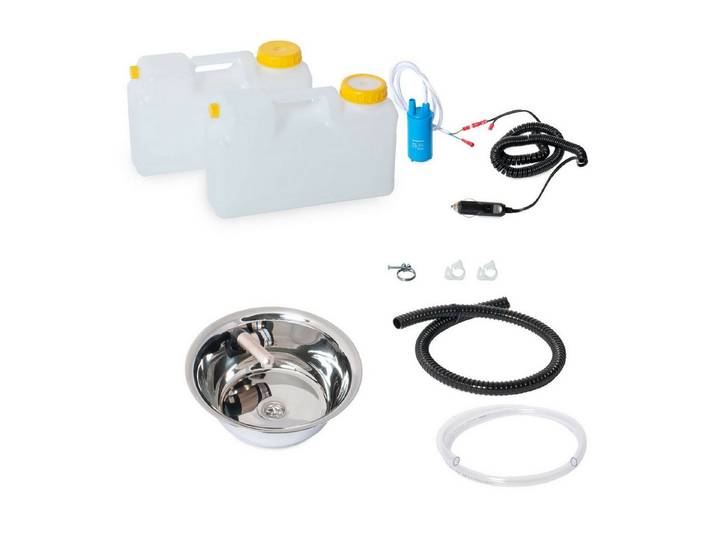 ad-ideen Waschbecken 12V Camping Spüle Waschbecken Bausatz Womo T4 T5 T6 Bulli Vito