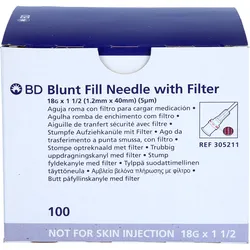Bd Aufziehkanüle M. Filter 18G 1 1/2 (1.2x40Mm) 100 ST