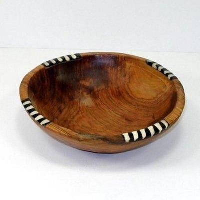 Global Crafts Hand-carved Rustic Olive Wood Bowl, Handmade in Kenya