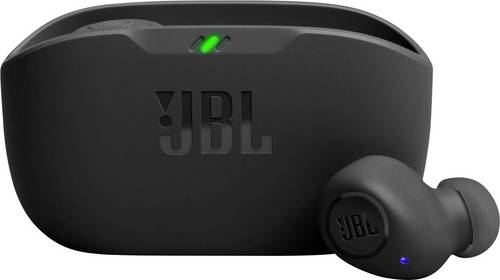 JBL Wave Buds In Ear Kopfhörer Kabellos, Bluetooth Stereo Schwarz Ladecase, Batterieladeanzeige, Wasserabweisend Sport