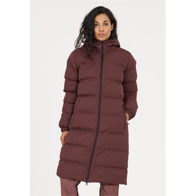 Steppmantel WHISTLER "Abella", Damen, Gr. 38, braun (dunkelrot), 100% Polyester, unifarben, lang, ohne Ausschnitt, Mäntel Steppmantel, mit atmungsaktiver Eigenschaft