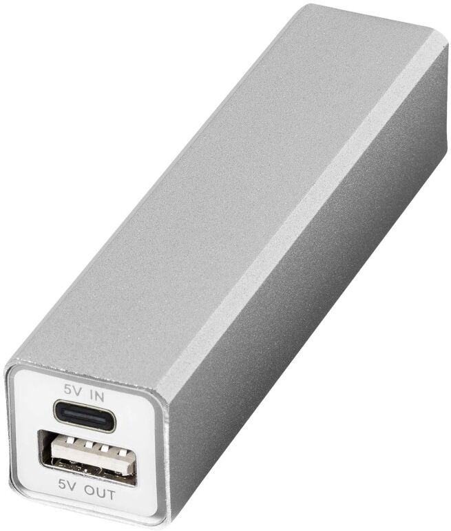 Batterie de secours publicitaire 2200 mAh en aluminium Volt Argent