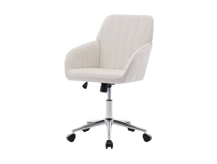 SeedWave Bürostuhl Höhenverstellbarer Schreibtischstuhl Samt Drehstuhl mit Wippfunktion, Eleganter Schminkstuhl mit Metallbasis