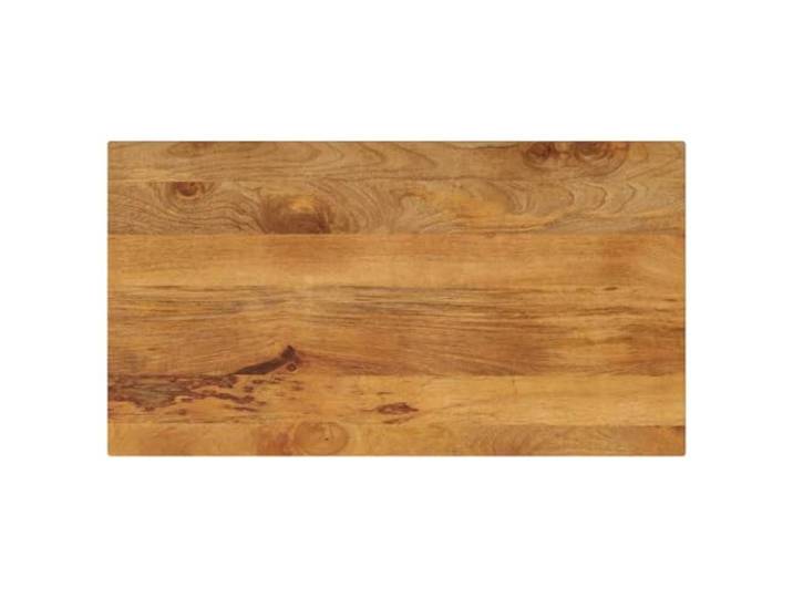 Favemtsl Tischplatte Rechteckig Massivholz Mango 100x60x2,5 cm Rustikale Holzplatte für Esszimmer und Bürotische. Pflegeleichte Oberfläche mit einzigartiger Naturmaserung.