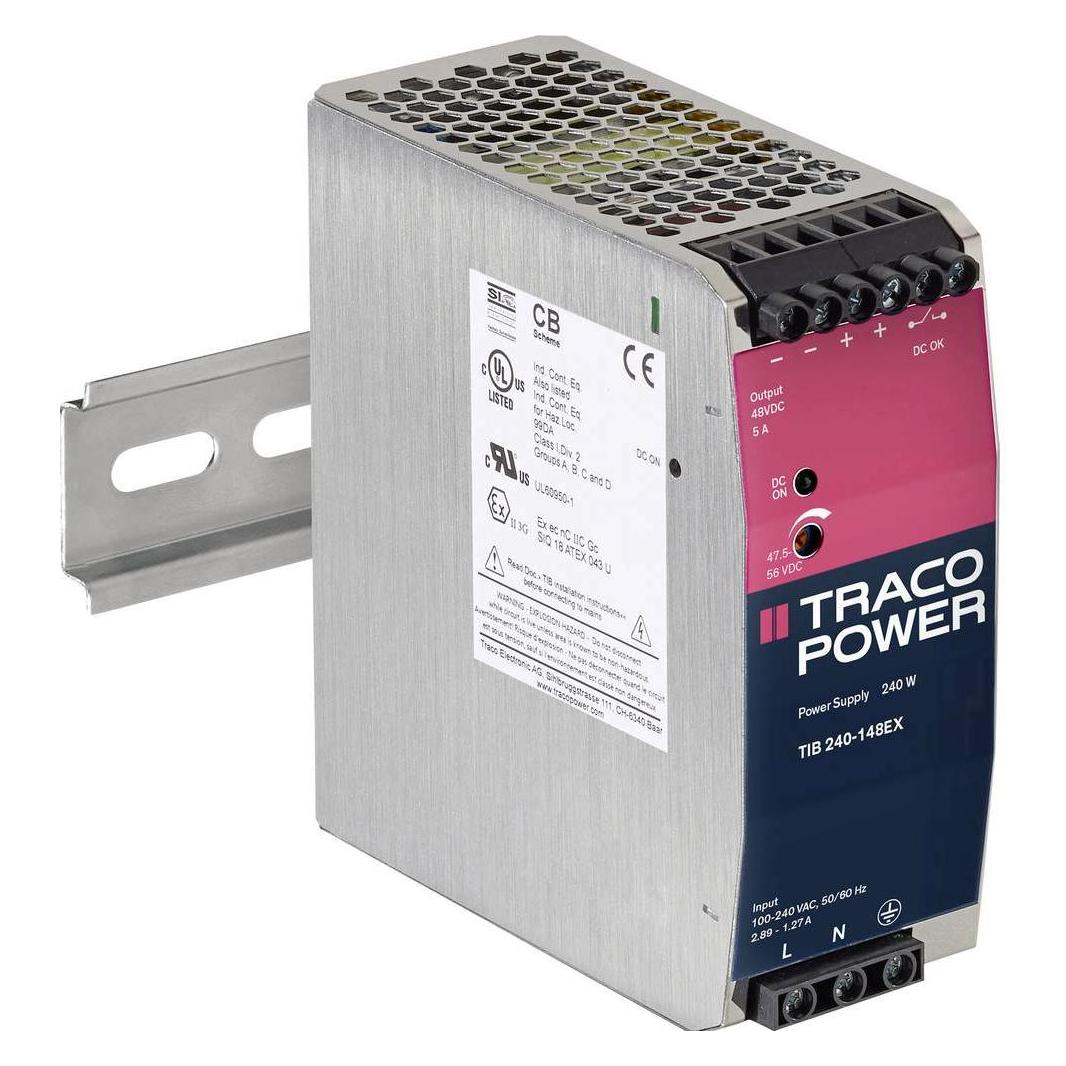 TracoPower Hutschienen Netzteil (DIN Rail) Schiene), TIB 240 EX Serie (TIB 240-148EX)