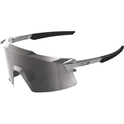 100%, Unisex, Sportbrille, Aerocraft - Gloss Chrome - HiPER Silver Chrome Lens (Gloss chrome, HiPER Silver Chrome), Grau