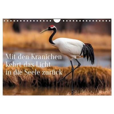 Mit den Kranichen kehrt das Licht in die Seele zurück (Wandkalender 2027 DIN A4 quer), CALVENDO Monatskalender